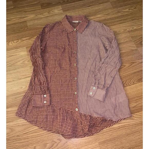 LOGO By Lori Goldstein Checkered Button Shirt Size XS - Picture 3 of 9